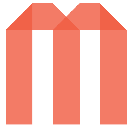 桔色字母M矢量圖標 logo png