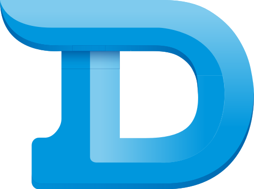 藍色字母D矢量logo元素 logo png
