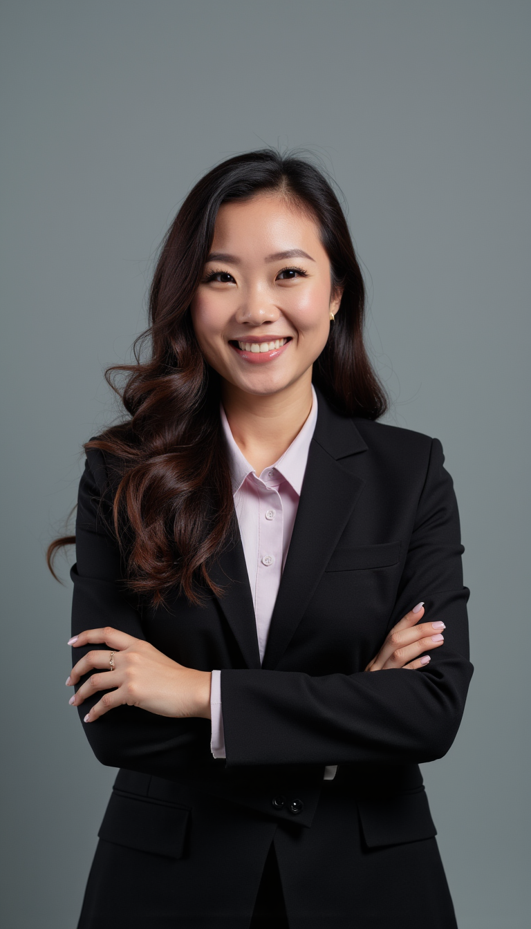 亞洲女性職業(yè)照，肖像，職業(yè)裝，正面鏡頭