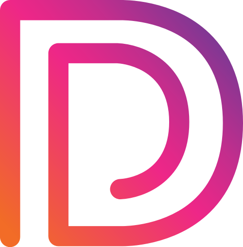 字母D紅色漸變矢量圖標 logo png