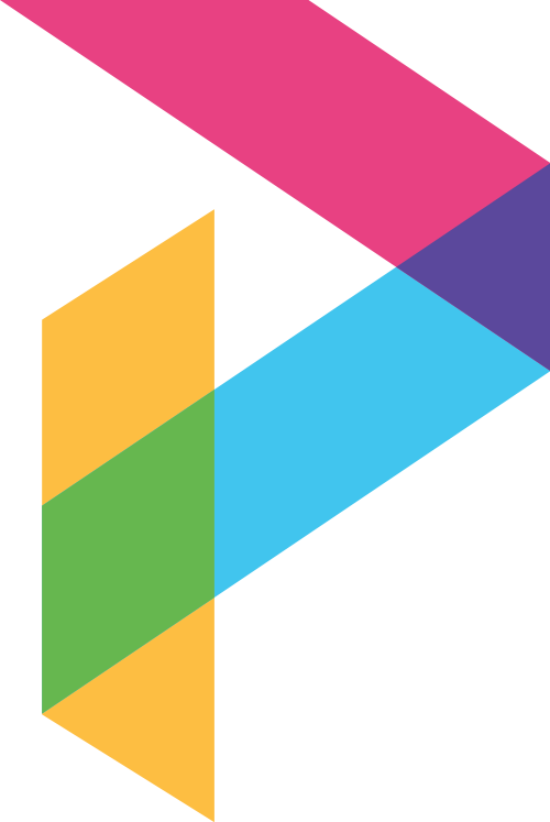 多色塊拼接字母P矢量logo圖標 logo png