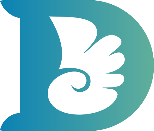 字母D與小天使logo圖標 logo png